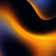 Abstract orange light wave on dark background