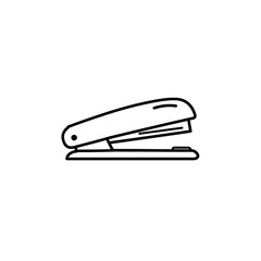 Black and white stapler illustration in minimalistic design  