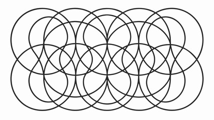 Interlocking circular shapes create hypnotic geometric pattern abstract design
