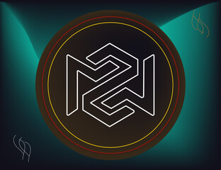 Obraz premium Z+M letter logo design company logo creative design