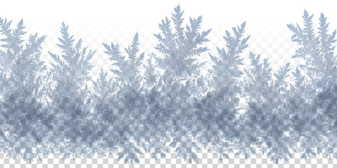 Vector window frost effect isolated on transparent background.