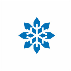 Cross logo design with snowflake symbol.
