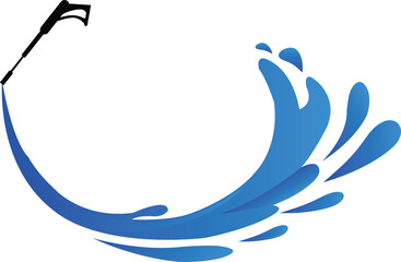 awesome pressure washing gun silhouette icon