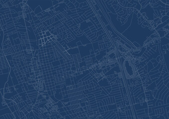 A detailed vector map of Las Cruces, featuring intricate road networks and urban infrastructure, with a zoomed-in perspective against a blueprint background.