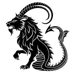 black and white dragon