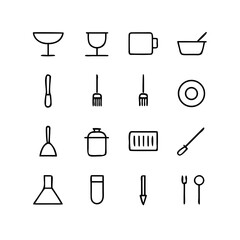 chemistry icon set black and white vector