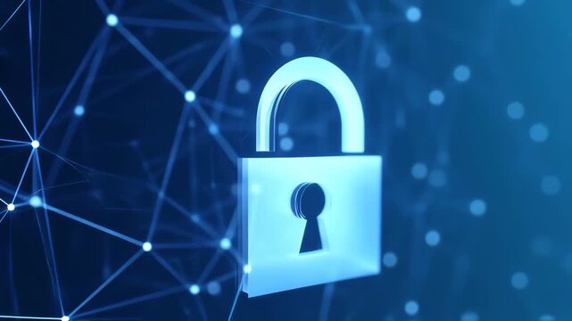 Abstract digital lock graphic