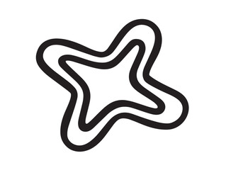 Stylish Abstract Shapes Icon with Minimal Line Vector Illustration