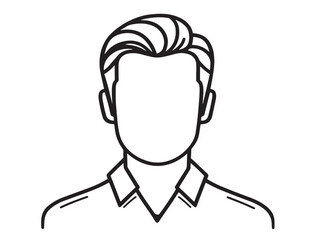 Barber Icon in Clean Elegant Minimal Vector Line Illustration Artwork