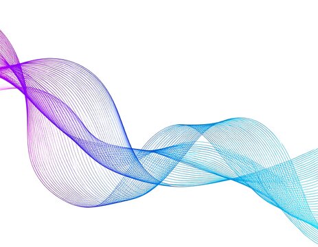 Abstract swirling lines of vibrant color