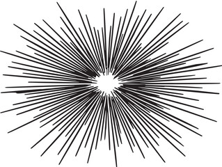 Burst Icon in Clean Elegant Minimal Vector Line Illustration Artwork