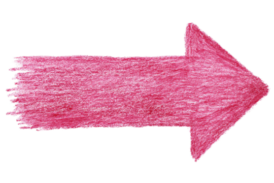 A pink arrow is drawn on a white background - Powered by Adobe