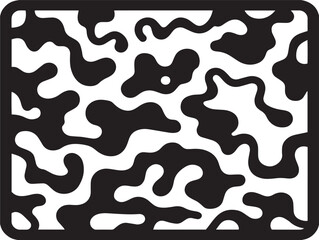 Elegant Camouflage Icon in Clean Minimal Vector Line Illustration Design