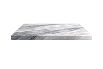 A white marble counter top with a grey and white pattern