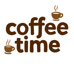 COFFEE TIME texto decorativo.