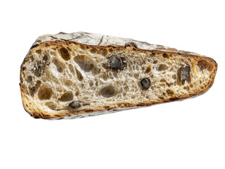 Close-up of Artisan Bread with Large Crumbs and Rustic Texture