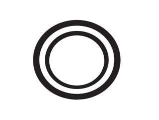 Contemporary Circle Logo Icon in Clean Minimalist Vector Illustration Artwork