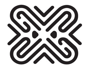 Community Icon in Clean Minimal Modern Vector Line Illustration