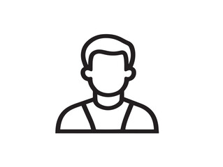 Company Profile Design Icon in Modern Minimal Vector Line Artwork