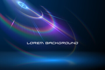 Circle neon light effect background
