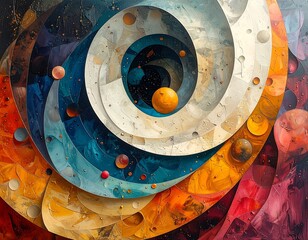 Abstract cosmic spiral design