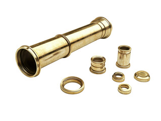 Vintage Brass Telescope with Multiple Components