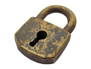Rustic Vintage Lock with Keyhole and Weathered Finish