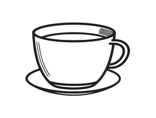 Elegant Cup Icon in Clean Stylish Vector Line Illustration Artwork