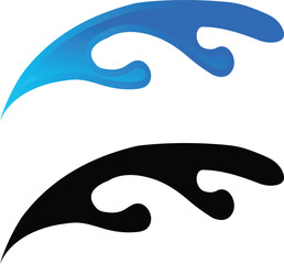 water splash icon silhouette