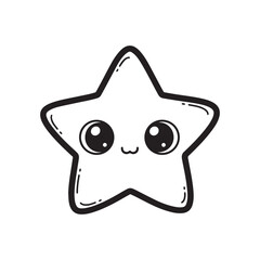 Adorable Kawaii Star with Big Eyes