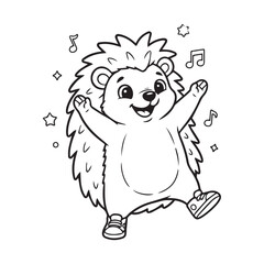 Happy Hedgehog Dancing to Music