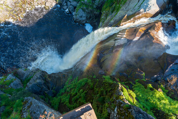 ARCO IRIS Cascada de agua Pozo de los Humos en la naturaleza, Waterfall Pozo de los Humos in nature 2025