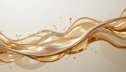 Abstract Liquid Textures with Flowing Shapes and Glossy Reflections, Minimalistic and Modern Composition