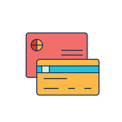 Abstract credit card and envelope icon with geometric design