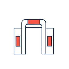 Modern security archway scanner for airport or building entrance