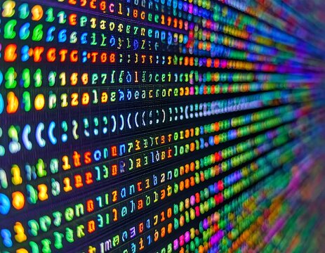 Abstract digital code display