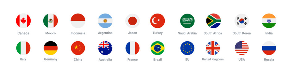 Collection of world country flags including France Mexico USA Japan Saudi Arabia Argentina Russia Indonesia Australia India and more