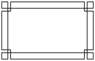 Minimalist geometric border frame with clean lines and modern design. Perfect for certificates, presentations, invitations and contemporary graphic design projects.