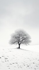 Fototapeta premium Snowing landscape outdoors nature.
