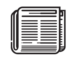 Media News Symbol Icon in Stylish Modern Thin Line Vector Artwork