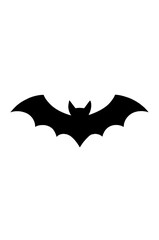 Fototapeta premium Spooky bat silhouette for Halloween designs, scary night illustration and horror themes
