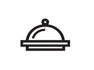 Elegant Restaurant Logo Icon in Clean Contemporary Minimal Vector Line Illustration Artwork