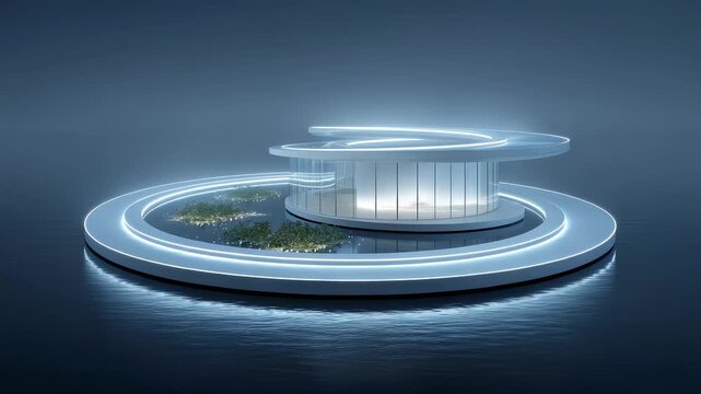 Futuristic Waterfront Eco-Architecture with a Technological Edge