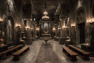 Fototapeta premium Chapel in the main hall in the Wieliczka