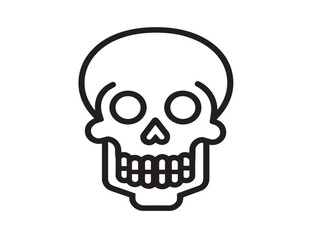 Clean Skeleton Icon in Stylish Minimal Elegant Vector Line Illustration Artwork