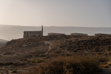 Los Abades, opuszczony, niedokończony szpital wioska dla trędowatych, ruiny, Teneryfa © Piotr Szpakowski