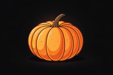 simple halloween pumpkin, dark background