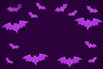 Purple neon bats for Halloween
