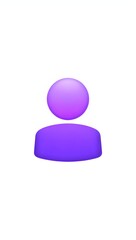 Minimal glassmorphism user icon symbolizing profile, account, or user interface element in digital applications, digital avatar website design element, 3d rendering