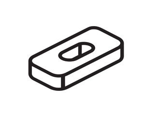 Professional Tape Icon in Clean Minimal Vector Line Illustration Artwork